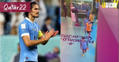 Edinson Cavani destrozó pantalla del VAR tras eliminación de Uruguay