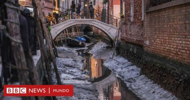 Las impresionantes imágenes de los canales de Venecia secos - BBC News Mundo