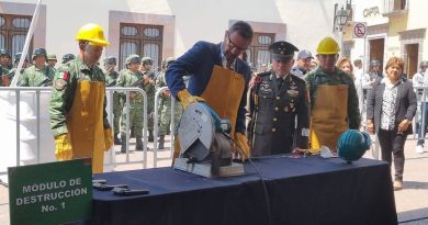 Destruyen 222 armas de fuego en Querétaro