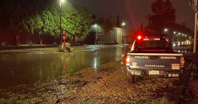 Lluvia deja varias afectaciones en la capital queretana
