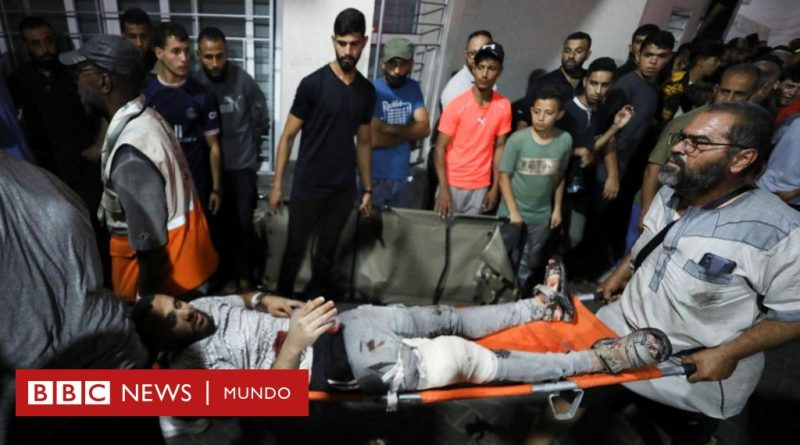 Guerra Israel - Hamás: las imágenes de la devastación que dejó la potente explosión en un hospital de Gaza que causó cientos de muertes - BBC News Mundo