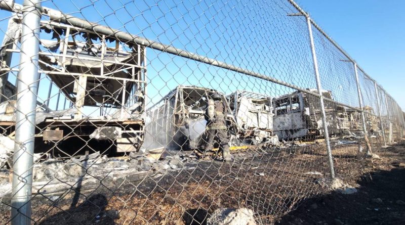 Camiones quemados estaban fuera de uso